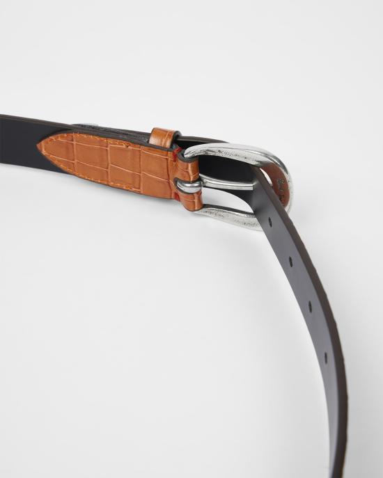 26SS 폴 스미스 가죽 벨트 M1A 8295 USHCRO 16 ARANCIONE - PAUL SMITH