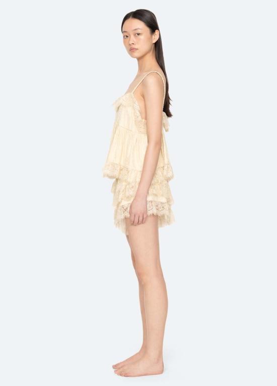  씨뉴욕 라운지 웨어 씨 니 릴라 반팔 잠옷 세트 (노란색) - SEA NY