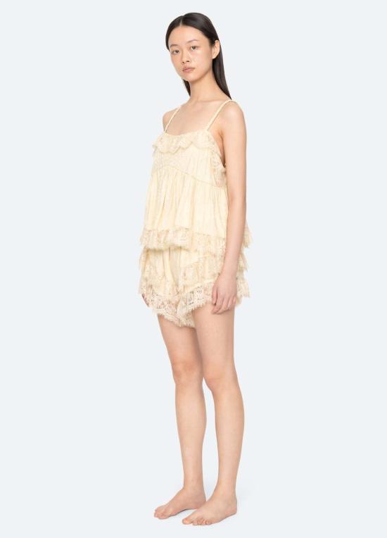  씨뉴욕 라운지 웨어 씨 니 릴라 반팔 잠옷 세트 (노란색) - SEA NY