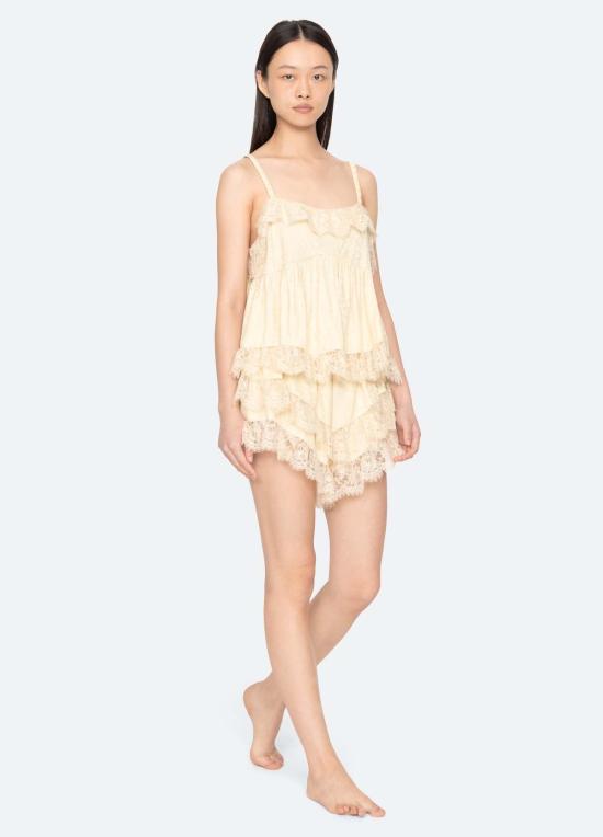  씨뉴욕 라운지 웨어 씨 니 릴라 반팔 잠옷 세트 (노란색)