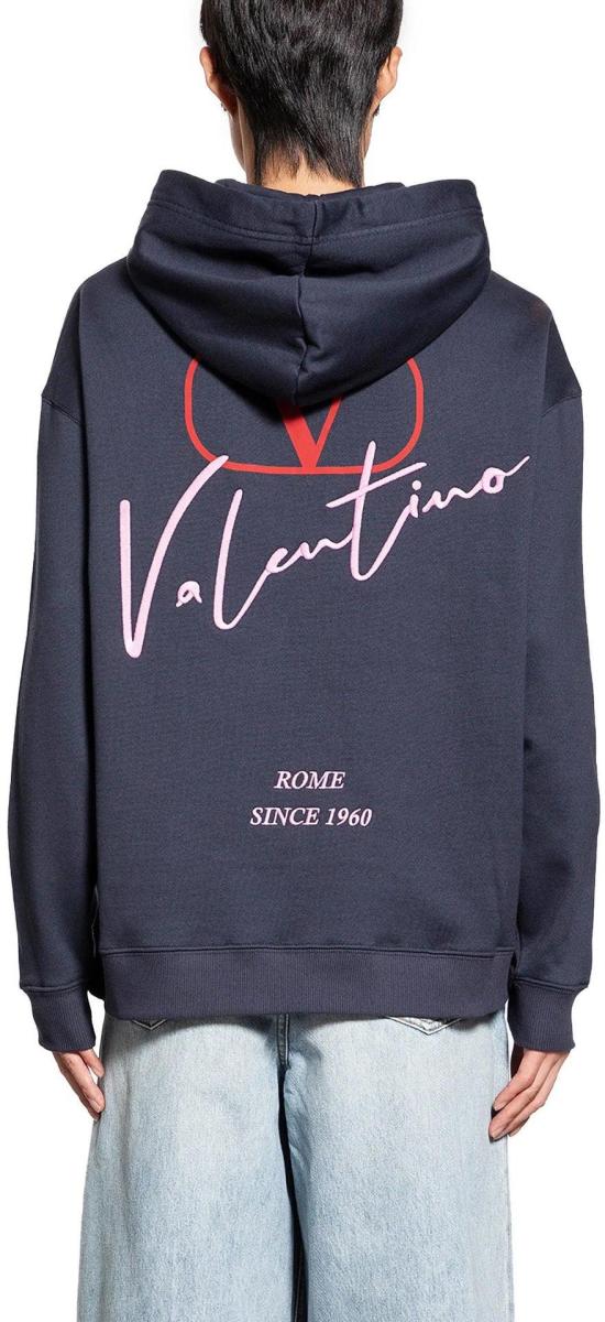  발렌티노 가라바니 후드 티셔츠 5V0MF25RAE4598 BLUE - VALENTINO GARAVANI