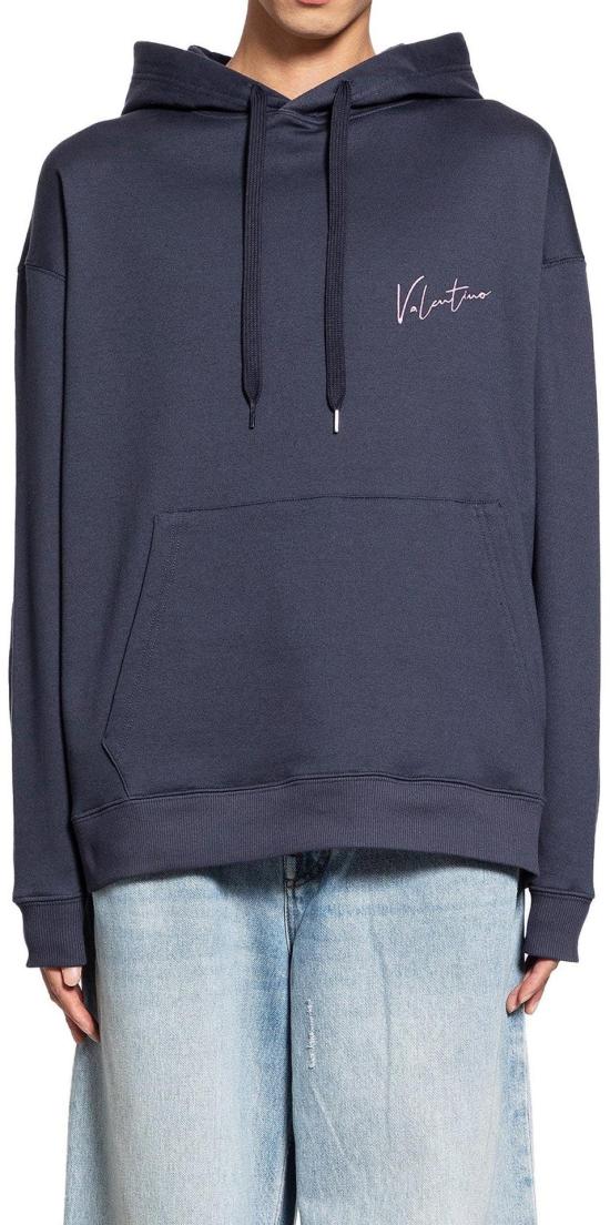  발렌티노 가라바니 후드 티셔츠 5V0MF25RAE4598 BLUE - VALENTINO GARAVANI