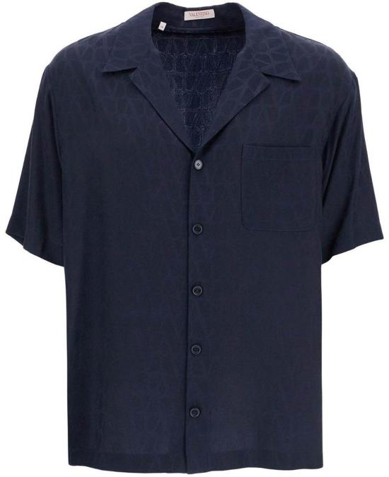  발렌티노 가라바니 반팔 셔츠 5V3AAA909V1YE6 BLUE