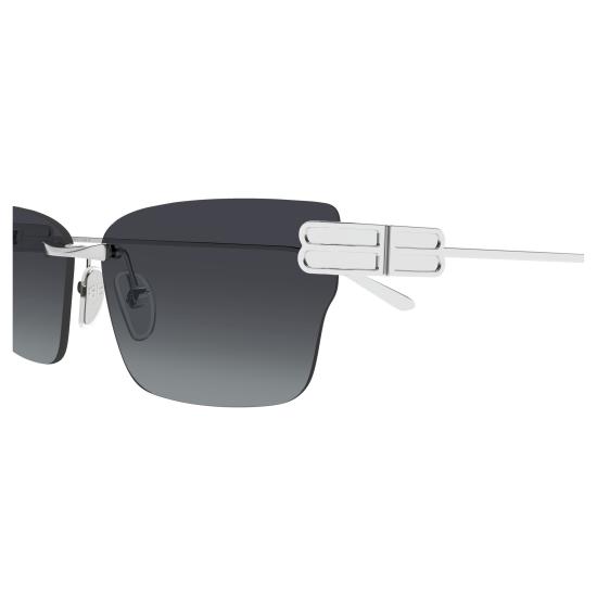 26SS 발렌시아가 선글라스 BB0487S 002 SILVER SILVER SMOKE - BALENCIAGA