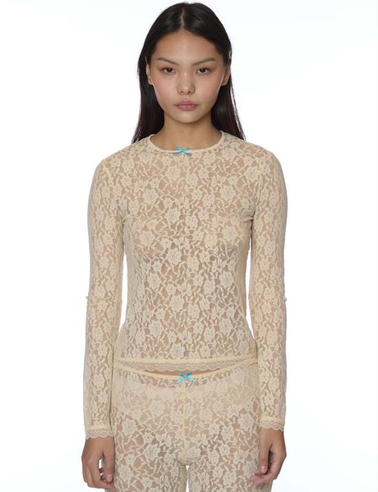  샌디리앙 긴팔 티셔츠 샌디 리앙 스코비 탑 - SANDY LIANG