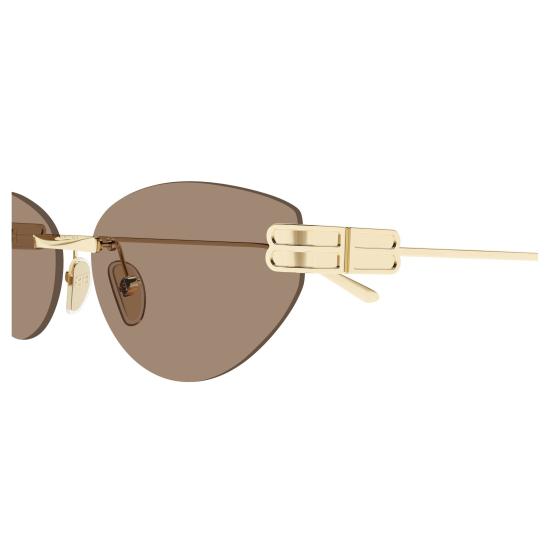 26SS 발렌시아가 선글라스 BB0486S 004 GOLD GOLD BROWN - BALENCIAGA