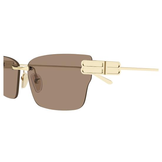 26SS 발렌시아가 선글라스 BB0487S 004 GOLD GOLD BROWN - BALENCIAGA