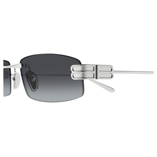 26SS 발렌시아가 선글라스 BB0488S 002 SILVER SILVER SMOKE - BALENCIAGA