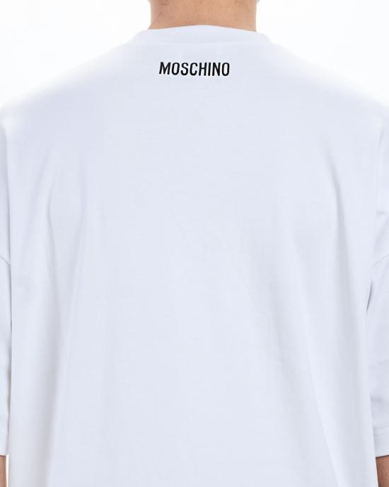 25FW 모스키노 반팔 티셔츠 0701 5442 M 1001 BIANCO - MOSCHINO