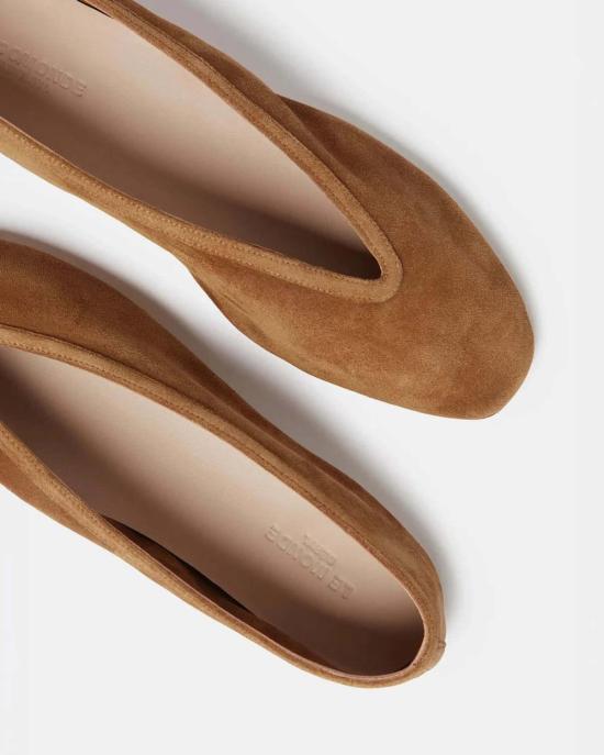  르 몽드 베릴 플랫 슈즈 르몽드 베릴 루나 슬리퍼 발레 플랫 브라운 - LE MONDE BERYL