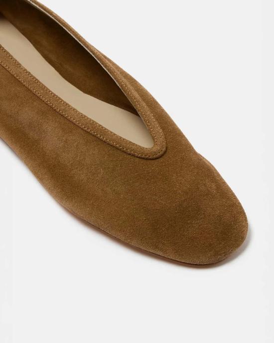  르 몽드 베릴 플랫 슈즈 르몽드 베릴 루나 슬리퍼 발레 플랫 브라운 - LE MONDE BERYL