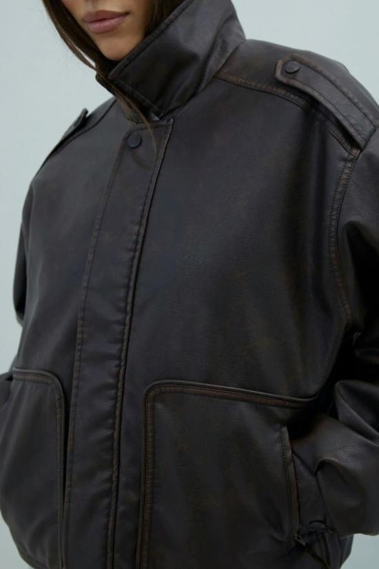  하우스오브써니 봄버 자켓 하우스 오브 써니 크루즈 플라이트 재킷 브라운 - HOUSE OF SUNNY