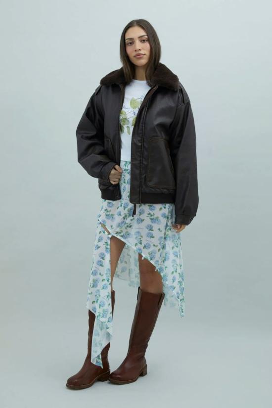  하우스오브써니 봄버 자켓 하우스 오브 써니 크루즈 플라이트 재킷 브라운 - HOUSE OF SUNNY