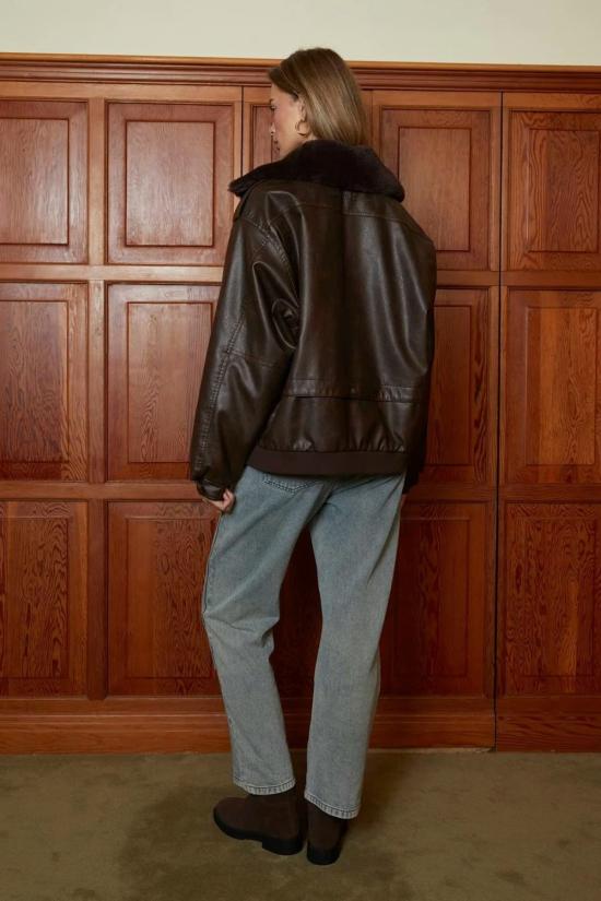  하우스오브써니 봄버 자켓 하우스 오브 써니 크루즈 플라이트 재킷 브라운 - HOUSE OF SUNNY