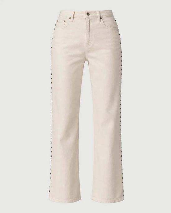  더 그레이트 데님 팬츠 위대한. 스터드 웨인 진 화이트