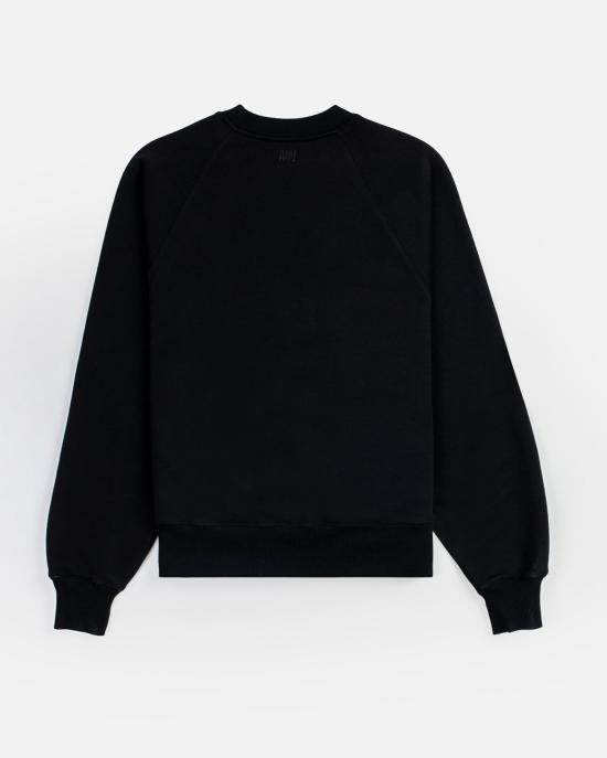 26SS 아미 스몰 하트 로고 스웨트셔츠 BFUSW035730 001 Black - AMI