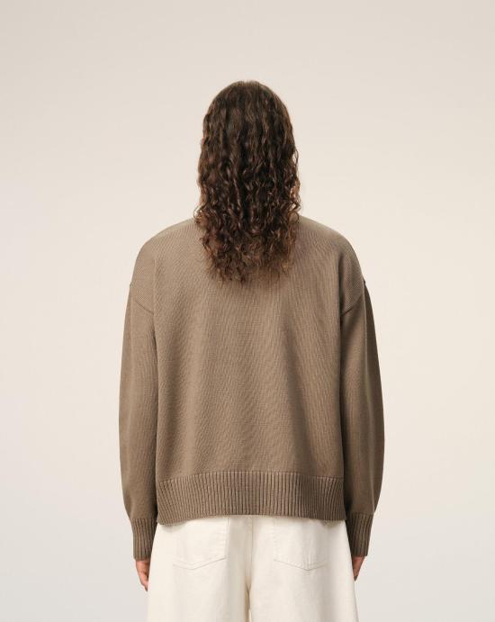 26SS 아미 ADC 울 & 코튼 크루넥 하트 스웨터 UKS859KN0156 A117 Beige taupe ecru - AMI