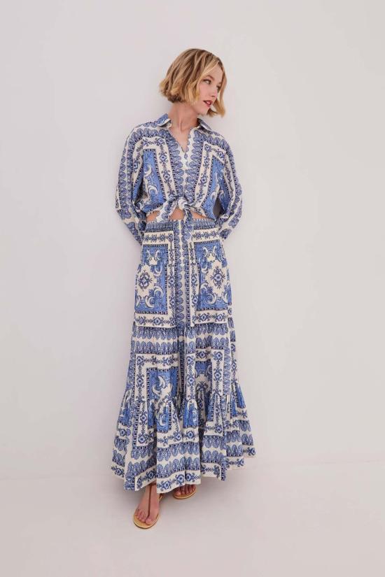  카라 카라 롱 스커트 카라카라 스모크드 맥시 에밀리아