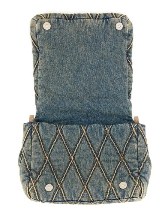 26SS 디젤 참-D 숄더 S - 스몰 핸드백 퀼티드 데님 X09597 P5570HA001 MULTICOLOUR - DIESEL