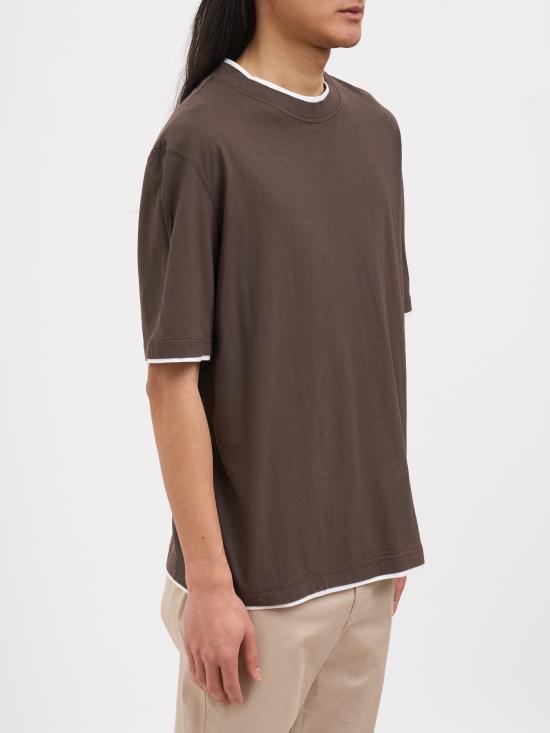 26SS 파올로페코라 반팔 티셔츠 NF0714169U211 Brown - PAOLO PECORA