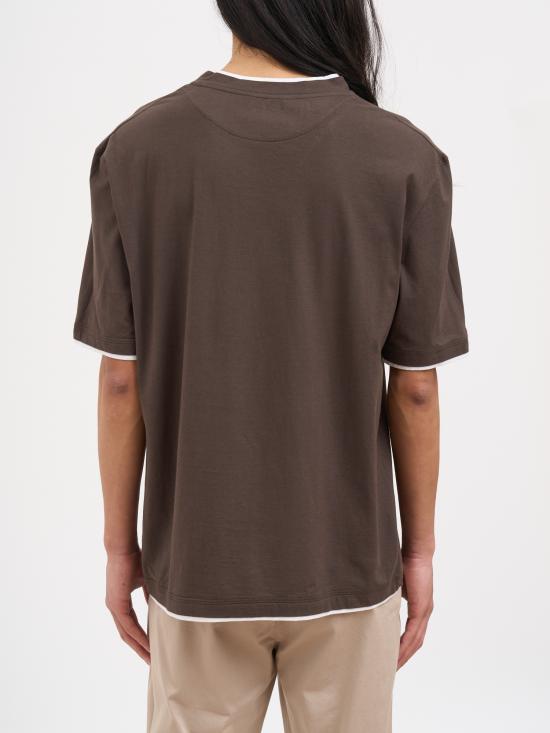 26SS 파올로페코라 반팔 티셔츠 NF0714169U211 Brown - PAOLO PECORA
