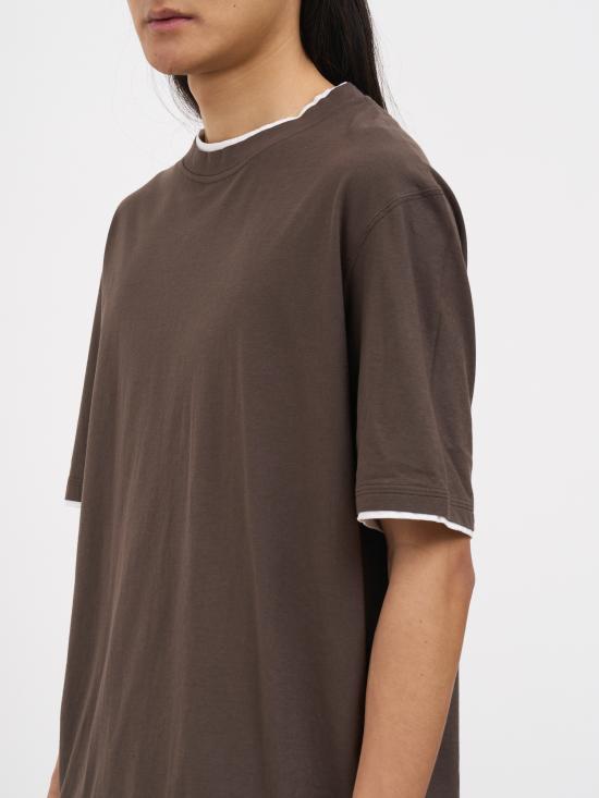 26SS 파올로페코라 반팔 티셔츠 NF0714169U211 Brown - PAOLO PECORA