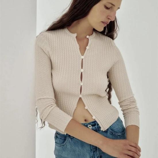  사야카 다비스 뉴욕 가디건 사야카 데이비스 뉴욕 웨이비 립 카디건 - SAYAKA DAVIS NEW YORK