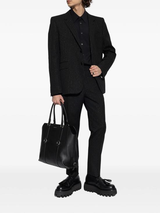 26SS 알렉산더 맥퀸 긴팔 셔츠 828170QNAAB 0506 BLACK SILVER - ALEXANDER MCQUEEN
