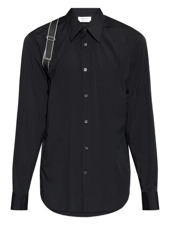 26SS 알렉산더 맥퀸 긴팔 셔츠 828170QNAAB 0506 BLACK SILVER
