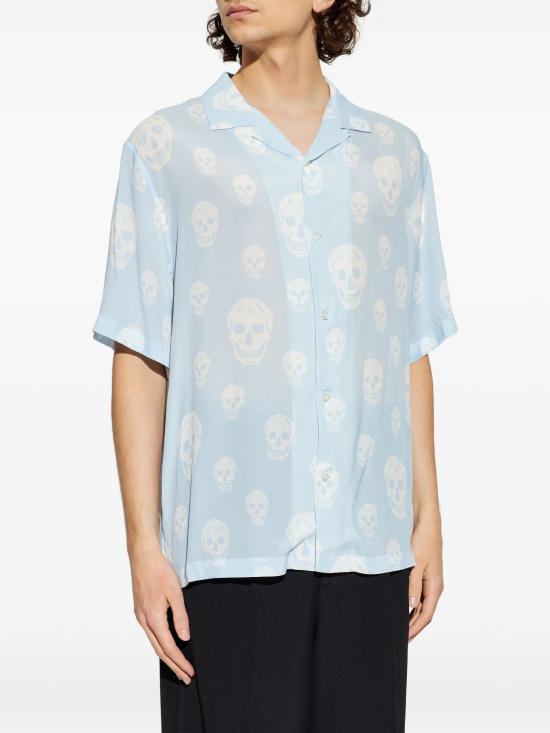 26SS 알렉산더 맥퀸 반팔 셔츠 847304QRACU 4602 ICE BLUE - ALEXANDER MCQUEEN