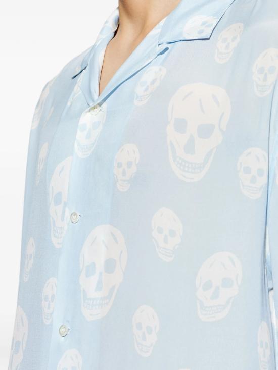 26SS 알렉산더 맥퀸 반팔 셔츠 847304QRACU 4602 ICE BLUE - ALEXANDER MCQUEEN