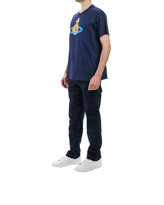 26SS 비비안웨스트우드 반팔 티셔츠 3G01004S J001M K410 BLU - VIVIENNE WESTWOOD