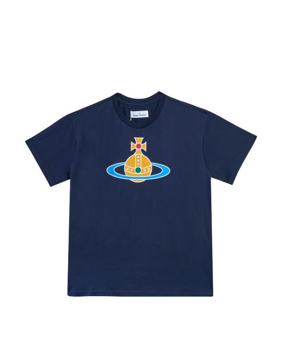 26SS 비비안웨스트우드 반팔 티셔츠 3G01004S J001M K410 BLU