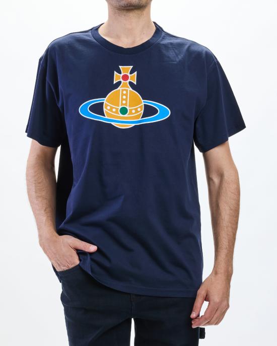 26SS 비비안웨스트우드 반팔 티셔츠 3G01004S J001M K410 BLU - VIVIENNE WESTWOOD