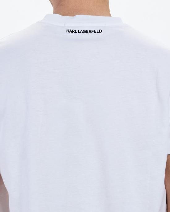 26SS 칼라거펠트 반팔 티셔츠 KM755061 552241 10 white BIANCO - KARL LAGERFELD