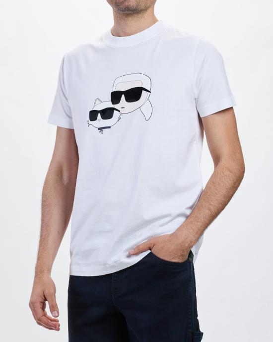 26SS 칼라거펠트 반팔 티셔츠 KM755061 552241 10 white BIANCO - KARL LAGERFELD