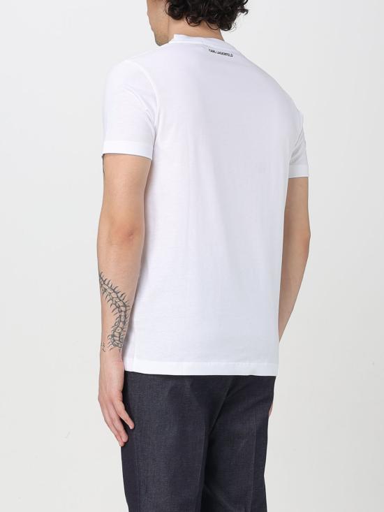26FW 칼라거펠트 반팔 티셔츠 KM755061 552241 10 white BIANCO - KARL LAGERFELD