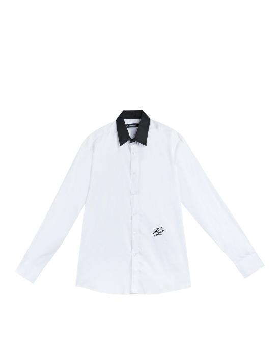 26SS 칼라거펠트 긴팔 셔츠 KM605116 552602 19 white black BIANCO NERO