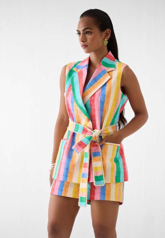  이키비 베스트 레허 블레이저 & 쇼츠 코디 세트 멀티 컬러 - IKKIVI