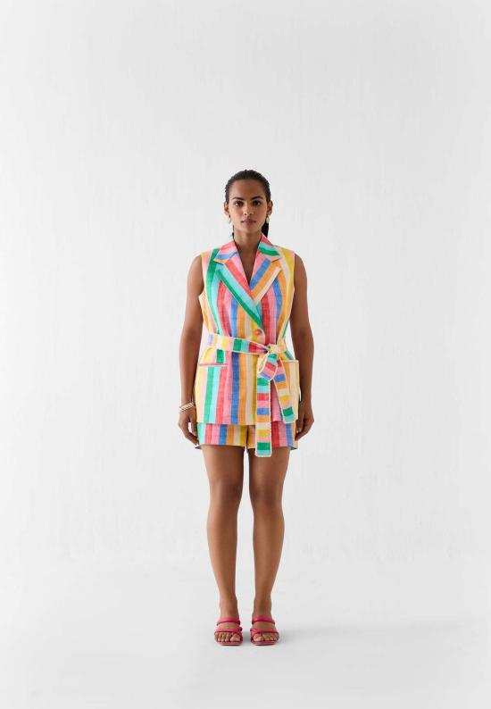  이키비 베스트 레허 블레이저 & 쇼츠 코디 세트 멀티 컬러