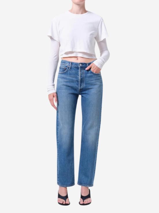  에이골디 데님 팬츠 아골드 90년대 핀치 웨이스트 청바지 - AGOLDE