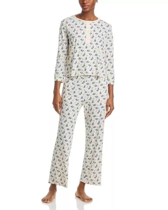  더 그레이트 라운지 웨어 그레이트. 저지 이지 슬립 팬츠 인디고 로즈 인드로 - THE GREAT