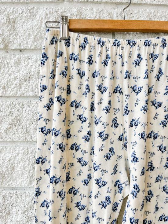  더 그레이트 라운지 웨어 그레이트. 저지 이지 슬립 팬츠 인디고 로즈 인드로 - THE GREAT