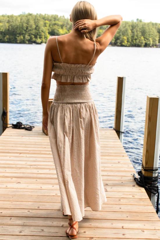  에머슨 프라이 롱 스커트 스모크드 맥시 스커트 - EMERSON FRY