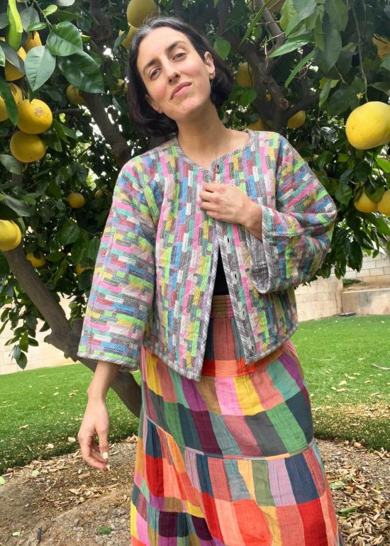  에이스 앤 지그 가디건 퀼티드 아마라 카디 스크리블 - ACE & JIG