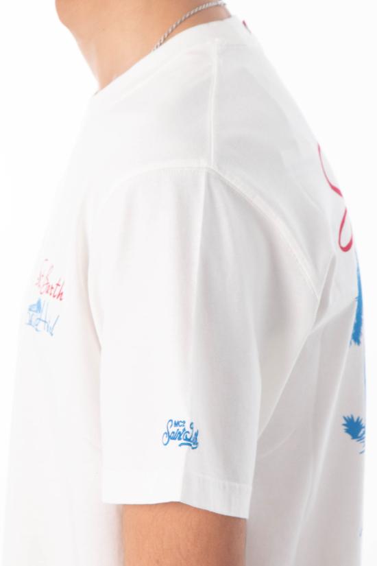 26SS 세인트바쓰 반팔 티셔츠 PRL0002 04242L 10 White - MC2 SAINT BARTH