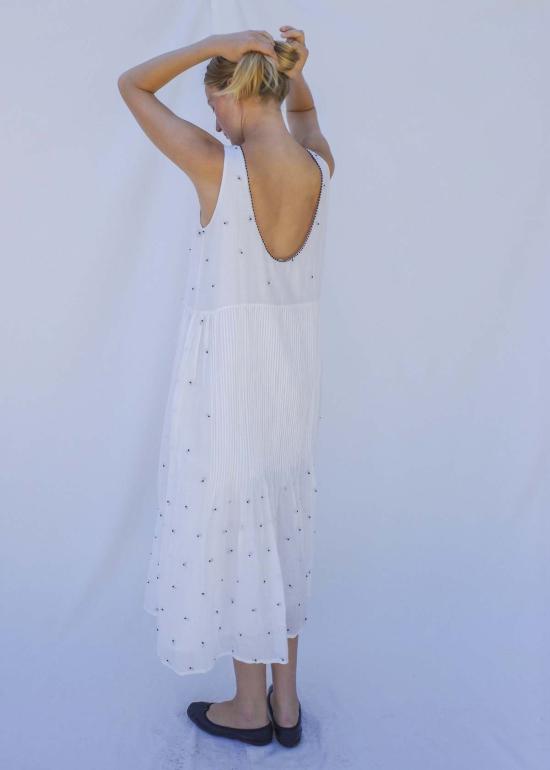  엠마 로스코프 롱 원피스 이다 핀턱 드레스