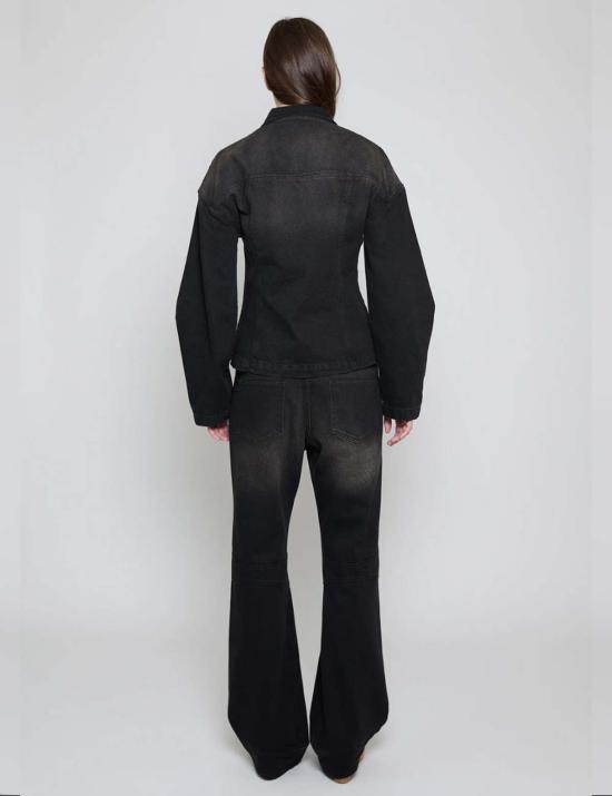  프리스카베라 데님 자켓 허리 조임 데님 재킷 - PRISCAVERA