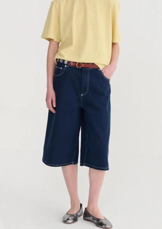  보보쇼즈 데님 숏팬츠 보보 초스 콘트라스트 스티칭 데님 버뮤다 쇼츠