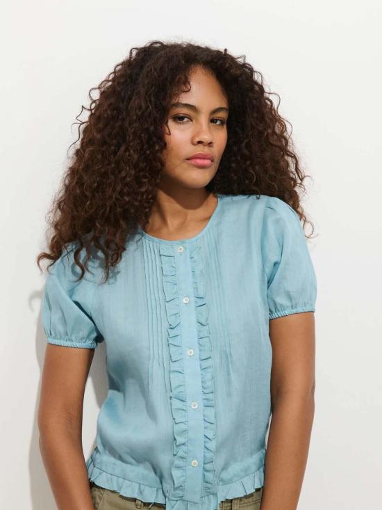  알렉스 밀 블라우스 브리타니 탑 인 라미 - ALEX MILL